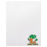 family roots cute carrot family cartoon letterhead template
