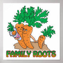 family roots cute carrot family cartoon posters