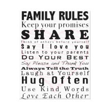 Family Rules Canvas Prints