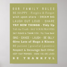 Family Rules Poster