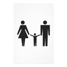 Family Silhouette Custom Stationery