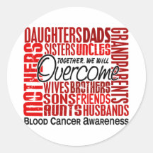 Family Square Blood Cancer Stickers