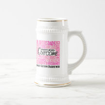 Family Square Breast Cancer Coffee Mugs