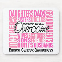 Family Square Breast Cancer Mousepads