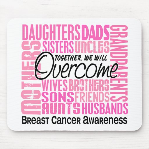 Family Square Breast Cancer Mousepads