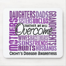 Family Square Crohn's Disease Mouse Pad