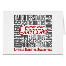 Family Square Juvenile Diabetes Greeting Card
