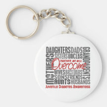 Family Square Juvenile Diabetes Keychains