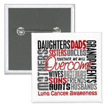 Family Square Lung Cancer Button
