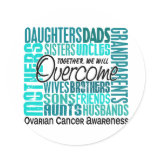 Family Square Ovarian Cancer Stickers