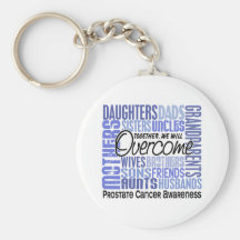 Family Square Prostate Cancer Keychains