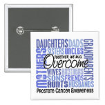 Family Square Prostate Cancer Pinback Buttons