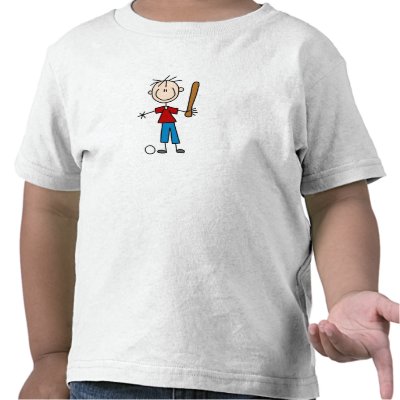Family Stick Figure Baseball Shirt by stick_figures