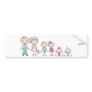 Family Stick Figures Bumper Stickers