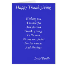 Family thanksgiving cards