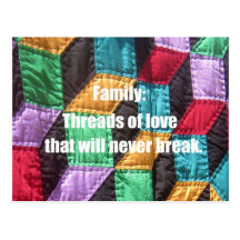Family, Threads of love that will never break. Post Cards