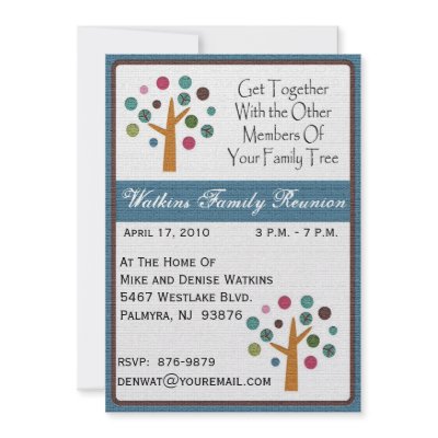 Family Tree Reunion Invitation-+ by NightSweatsDiva
