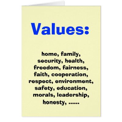 Family Values for Democratics Card by skyview