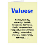Family Values for Democratics cards