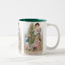 Family with Christmas Tree Coffee Mug