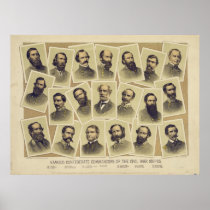 Famous Confederate Commanders of the Civil War Print