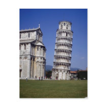 Famous inclined bell tower, the Leaning Tower of P Postcards