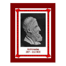 Famous people, Archimedes 287-212 BC Postcard