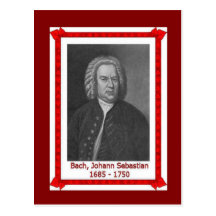 Famous people, Johann Sebastian Bach 1685-1750 Post Cards