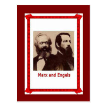 Famous people, Marx and Engels Post Cards