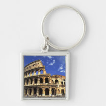 Famous ruins of the Coliseum in Rome Italy Keychains