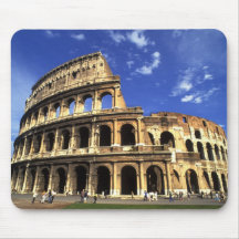 Famous ruins of the Coliseum in Rome Italy Mousepads