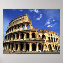 Famous ruins of the Coliseum in Rome Italy Print