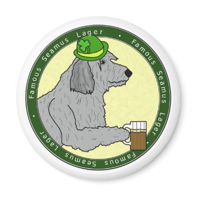 Famous Seamus Lager Irish Wolfhound Magnet by MenagerieMayhem