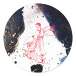 "Fan Dancer Detail" Round Sticker