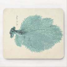 Fan de mer Pacifique magnifique de turquoise/Aqua Tapis De Souris