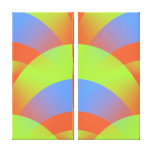 Fan FanCisco Neon Abstract Double Stretched Canvas Print