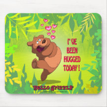 Fanciful Arts_Hello Grizzly_Hugged Today_mousepad