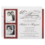 Fancy 60th Anniversary Invitations - Then & Now