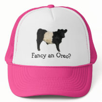 Fancy an Oreo? Belted Galloway Cow Mesh Hat