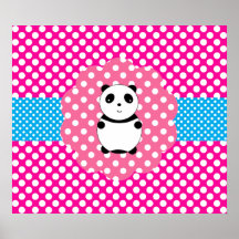 Fancy baby panda polka dots print