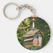 Fancy Birdhouse Keychain
