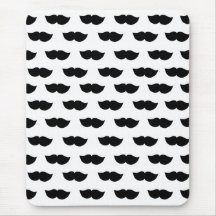 Fancy Black Moustaches Mousepads
