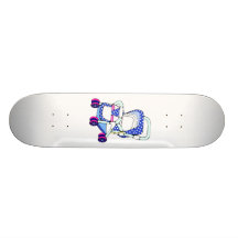 Fancy blue baby stroller graphic custom skateboard
