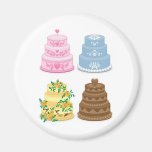 Fancy cakes fridge magnet
