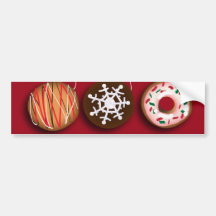 Fancy Christmas Hohoho Cookies Bumper Stickers