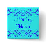 Fancy colorblock blue colors Bridesmaid