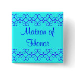 Fancy colorblock blue colors matron of honor