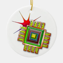 Fancy Computer Chip Christmas Ornament