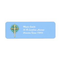 fancy cross custom return address labels