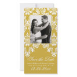 Fancy Damask Save the Date Custom Photo Card